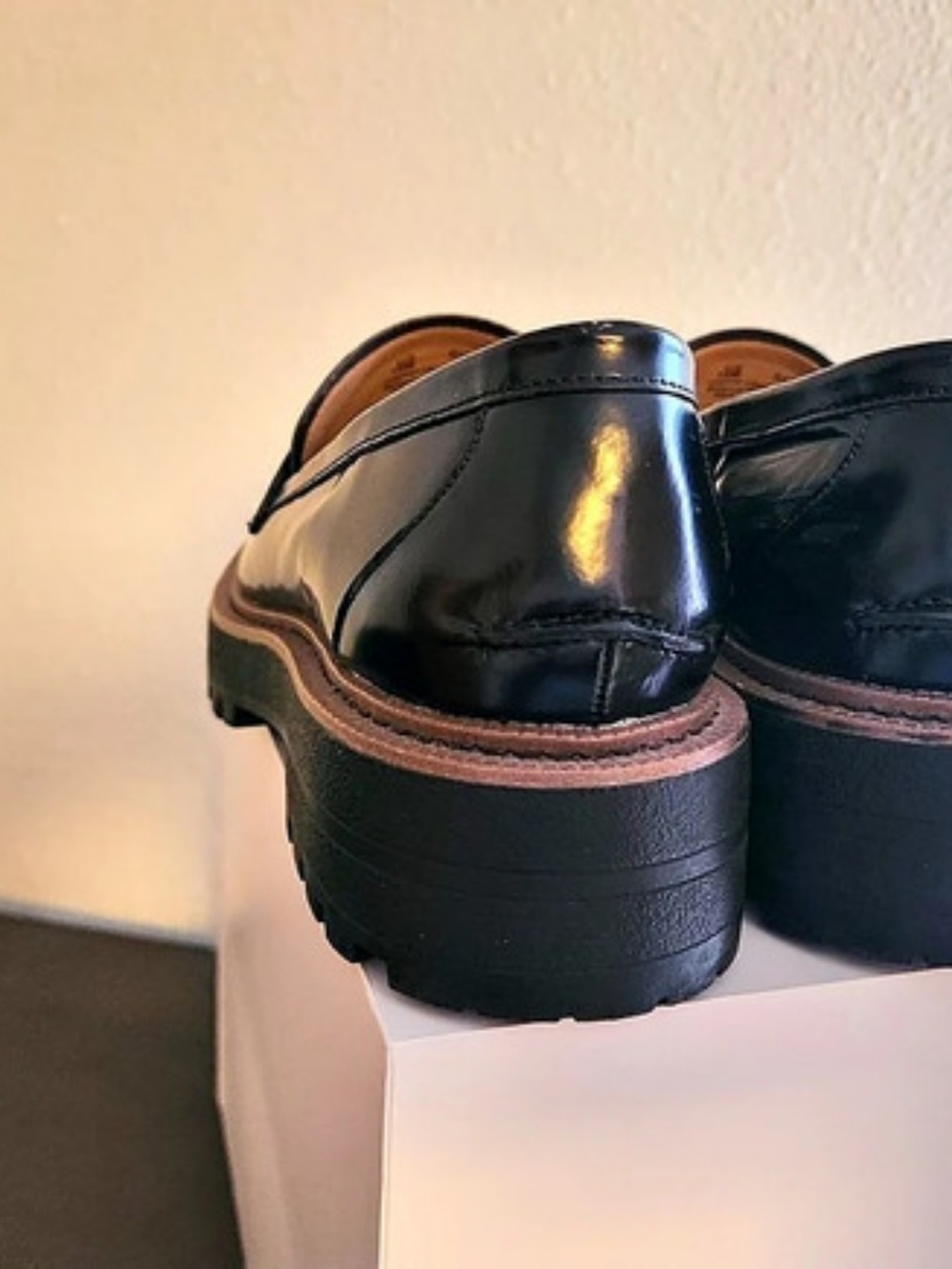 SAM EDELMAN Laurs Leather Platform Lug Sole Loafer Women 10 - Picture 8 of 10